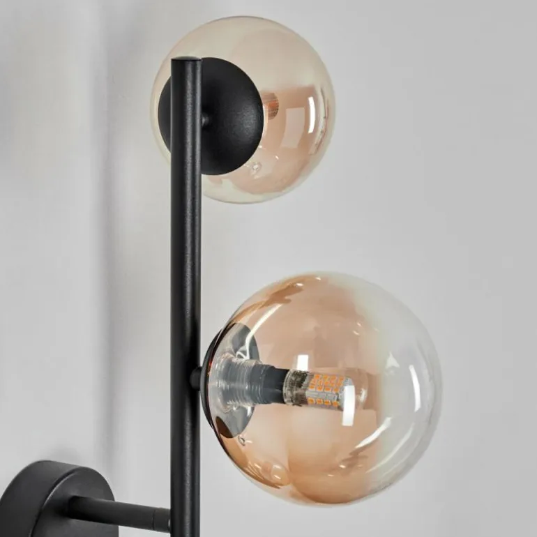 Chehalis Boule lumineuse, Applique murale 23 cm Ambre, Clair, 3 lumières