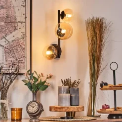Chehalis Boule lumineuse, Applique murale 23 cm Ambre, Clair, 3 lumières