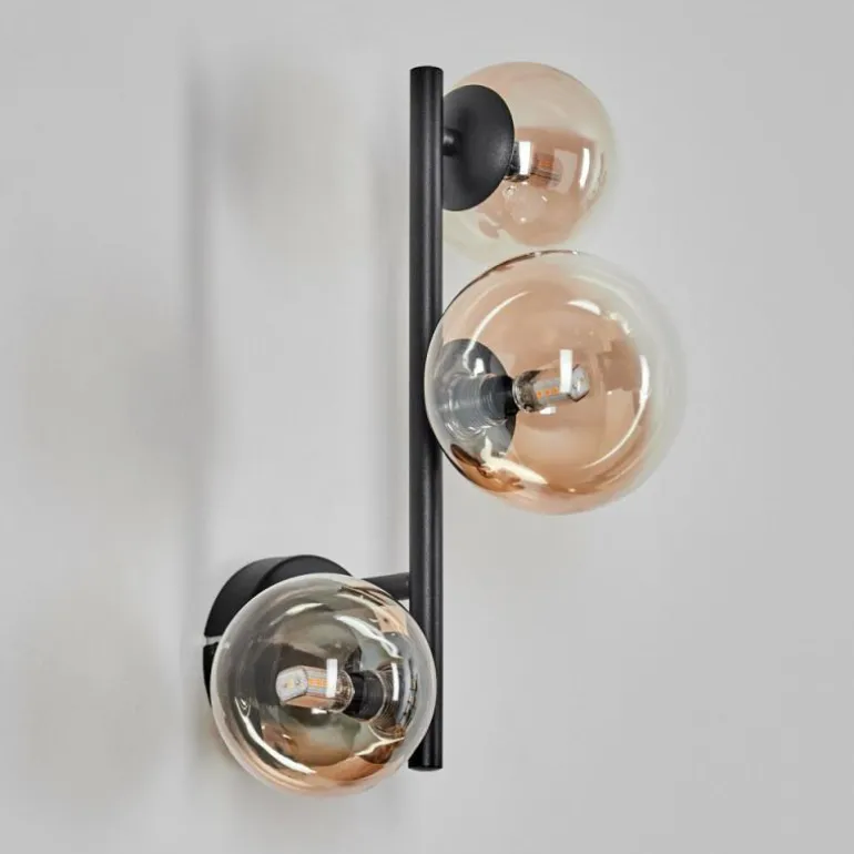 Chehalis Boule lumineuse, Applique murale 23 cm Ambre, Clair, 3 lumières