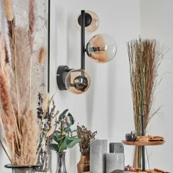 Chehalis Boule lumineuse, Applique murale 23 cm Ambre, Clair, 3 lumières
