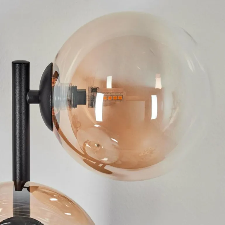 Chehalis Boule lumineuse, Applique murale 33 cm Ambre, Clair, 3 lumières