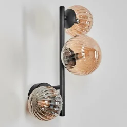 Chehalis Boule lumineuse, Applique murale Ambre, 3 lumières