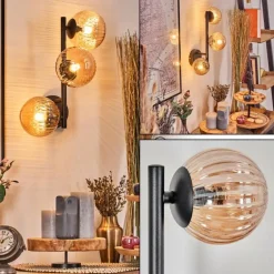 Chehalis Boule lumineuse, Applique murale Ambre, 3 lumières