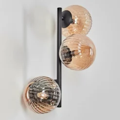 Chehalis Boule lumineuse, Applique murale Ambre, 3 lumières