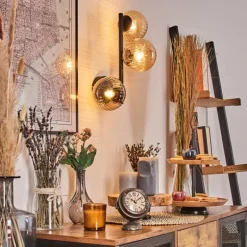 Chehalis Boule lumineuse, Applique murale Ambre, 3 lumières