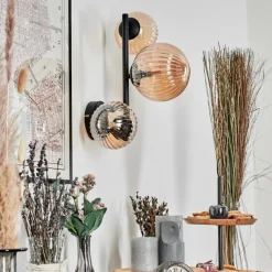 Chehalis Boule lumineuse, Applique murale Ambre, 3 lumières
