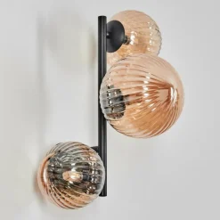 Chehalis Boule lumineuse, Applique murale Ambre, 3 lumières