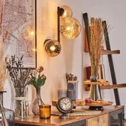 Chehalis Boule lumineuse, Applique murale Ambre, 3 lumières