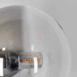 Chehalis Boule lumineuse, Applique murale 23 cm Chrome, Clair, Fumé, 3 lumières