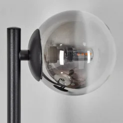 Chehalis Boule lumineuse, Applique murale 23 cm Chrome, Clair, Fumé, 3 lumières