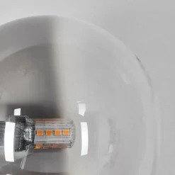 Chehalis Boule lumineuse, Applique murale 28 cm Chrome, Clair, Fumé, 3 lumières
