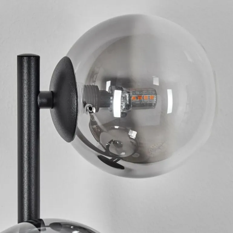 Chehalis Boule lumineuse, Applique murale 28 cm Chrome, Clair, Fumé, 3 lumières