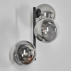 Chehalis Boule lumineuse, Applique murale 33 cm Chrome, Clair, Fumé, 3 lumières