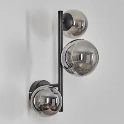 Chehalis Boule lumineuse, Applique murale 23 cm Fumé, 3 lumières