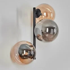 Chehalis Boule lumineuse, Applique murale Ambre, Fumé, 3 lumières