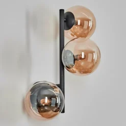 Chehalis Boule lumineuse, Applique murale Ambre, 3 lumières