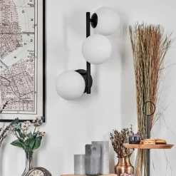 Chehalis Boule lumineuse, Applique murale 28 cm Blanc, 3 lumières