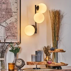 Chehalis Boule lumineuse, Applique murale 28 cm Blanc, 3 lumières