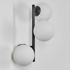 Chehalis Boule lumineuse, Applique murale 28 cm Blanc, 3 lumières