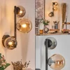 Chehalis Boule lumineuse, Applique murale 23 cm Ambre, Fumé, 3 lumières