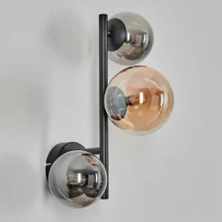Chehalis Boule lumineuse, Applique murale 23 cm Ambre, Fumé, 3 lumières