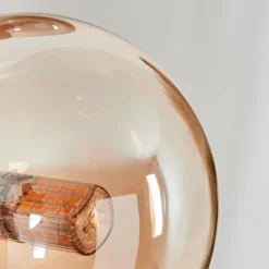 Chehalis Boule lumineuse, Applique murale 23 cm Ambre, Fumé, 3 lumières