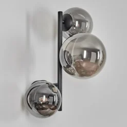 Chehalis Boule lumineuse, Applique murale 23 cm Fumé, 3 lumières
