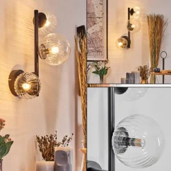 Chehalis Boule lumineuse 23 cm Clair, 3 lumières