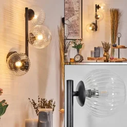 Chehalis Boule lumineuse 23 cm Clair, 3 lumières