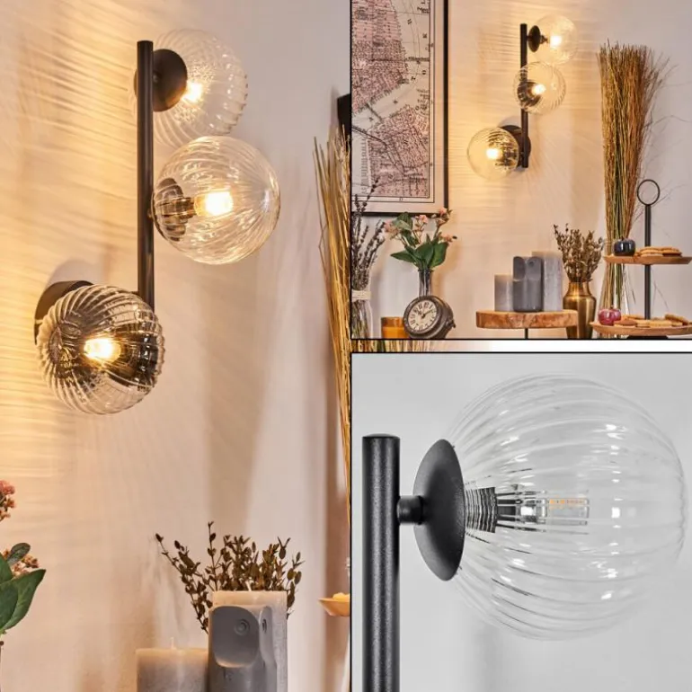 Chehalis Boule lumineuse 23 cm Clair, 3 lumières