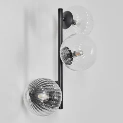 Chehalis Boule lumineuse 23 cm Clair, 3 lumières