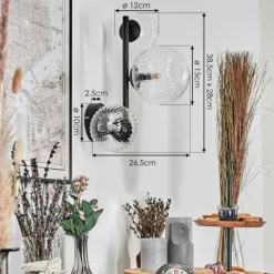 Chehalis Boule lumineuse 36.5 cm Clair, 3 lumières