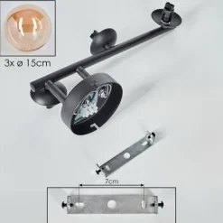 Chehalis Boule lumineuse Ambre, 3 lumières