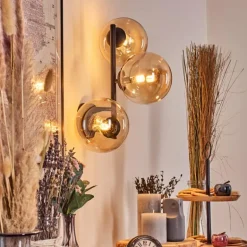 Chehalis Boule lumineuse Ambre, 3 lumières