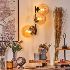 Chehalis Boule lumineuse Ambre, 3 lumières