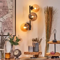 Chehalis Boule lumineuse Ambre, 3 lumières