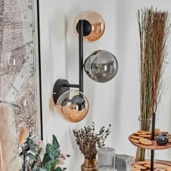 Chehalis Boule lumineuse Ambre, 3 lumières