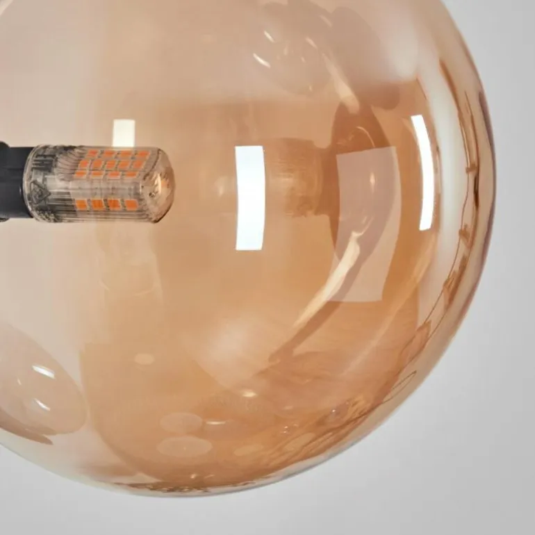 Chehalis Boule lumineuse, Applique murale Ambre, Fumé, 3 lumières