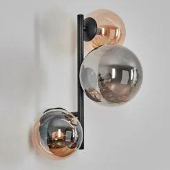 Chehalis Boule lumineuse, Applique murale Ambre, Fumé, 3 lumières