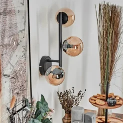 Chehalis Boule lumineuse, Applique murale Ambre, 3 lumières