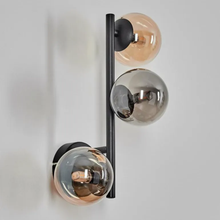 Chehalis Boule lumineuse, Applique murale Ambre, Fumé, 3 lumières