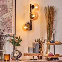 Chehalis Boule lumineuse, Applique murale Ambre, 3 lumières