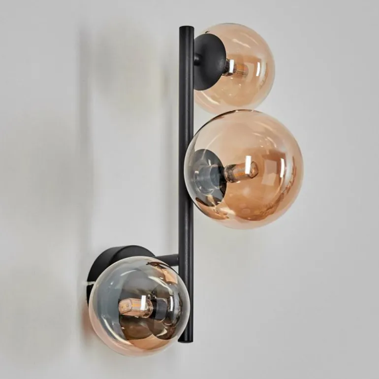 Chehalis Boule lumineuse, Applique murale Ambre, 3 lumières