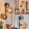 Chehalis Boule lumineuse, Applique murale Ambre, Fumé, 3 lumières