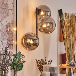 Chehalis Boule lumineuse, Applique murale Fumé, 3 lumières