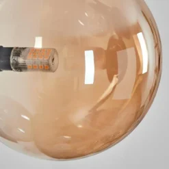 Chehalis Boule lumineuse, Applique murale Ambre, Fumé, 3 lumières