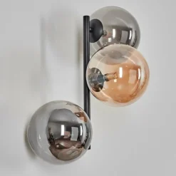 Chehalis Boule lumineuse, Applique murale Ambre, Fumé, 3 lumières