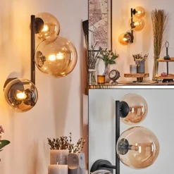 Chehalis Boule lumineuse, Applique murale Ambre, 3 lumières