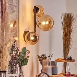 Chehalis Boule lumineuse, Applique murale Ambre, 3 lumières