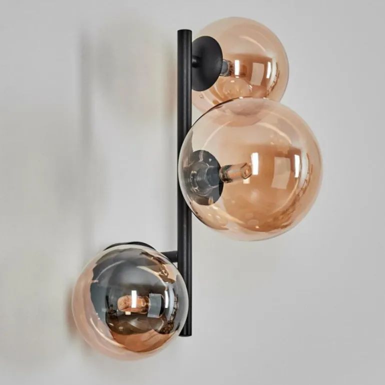 Chehalis Boule lumineuse, Applique murale Ambre, 3 lumières